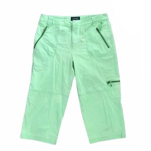 Ralph Lauren Lime Green Cropped Pants capris